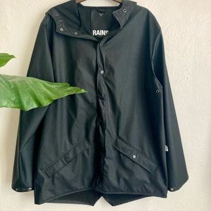 RAINS black rain coat parka